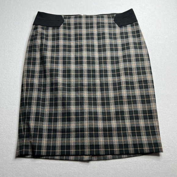 The Limited Plaid Stretch Pencil Skirt Size 6 - Picture 1 of 13